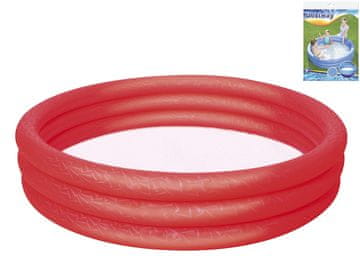 Bestway Napihljiv bazen 152x30 cm 3 komore 282 L - mešanica barv (rdeča, modra)