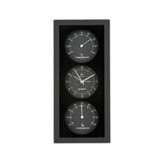 Lowell Stenska ura s prikazom temperature in vlage, alarm 12x h26cm / črna / pvc
