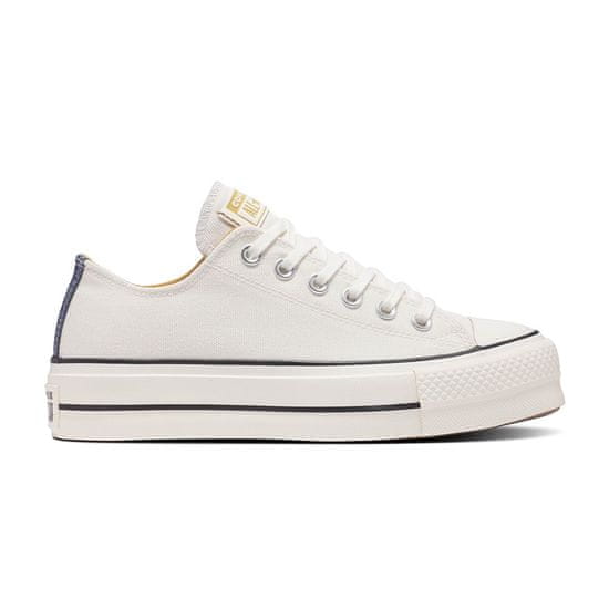 Converse Superge bela Chuck Taylor All Star Lift Platform Denim