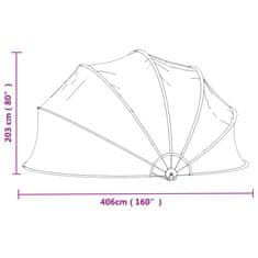 Vidaxl Kupola za bazen okrogla 406x203 cm PVC