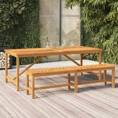 shumee Vrtna jedilna miza 200x90x74 cm trden akacijev les