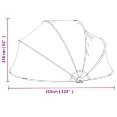 Vidaxl Kupola za bazen okrogla 315x158 cm PVC