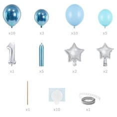 Moja zabava Dekoracija za Prvi rojstni dan-Modra