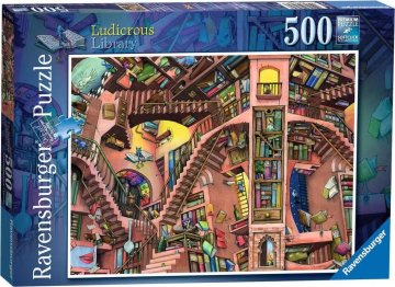 Ravensburger Sestavljanka Absurdna knjižnica 500 kosov
