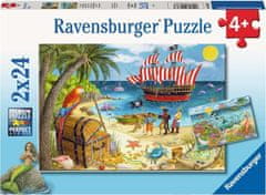 Ravensburger Puzzle Pirati in morske deklice 2x24 kosov