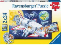 Ravensburger Puzzle Potovanje skozi vesolje 2x24 kosov