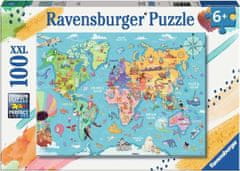 Ravensburger Puzzle Zemljevid sveta XXL 100 kosov