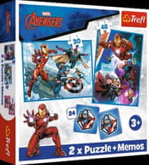 Trefl Komplet 3 v 1 Avengers: Heroes in action (2x puzzle + pexe)