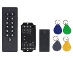Mave Brezžična kodna tipkovnica za odpiranje elektromagnetnih ključavnic z RFID obeski ali PIN kodo - brezžična povezava, preprosta montaža, vključena brezžična tipka za izhod in 4 RFID ključki