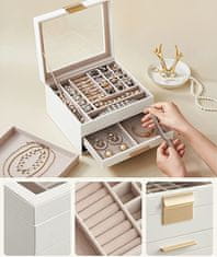 Troli Dizajnerska bela škatla za nakit