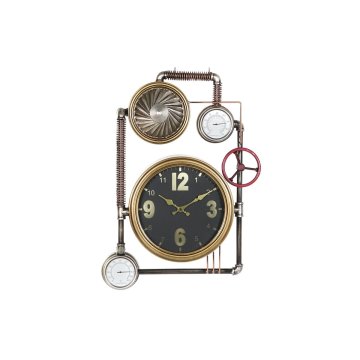 DKD Home Decor Stenska ura DKD Home Decor Ventili Crystal Golden Iron (50,5 x 12 x 73 cm)
