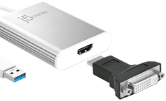 J5CREATE adapter, USB 3.0 to 4K HDMI, srebrn (JUA354)
