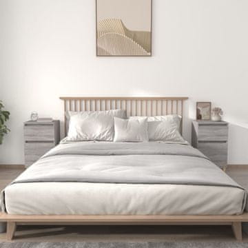 Vidaxl vidaXL Nočne omarice, komplet 2 kosov, siv hrast sonoma, 40x35x70 cm
