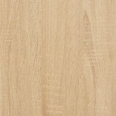 Greatstore Konzolna mizica sonoma hrast 75x19,5x75 cm inženirski les
