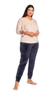 Effetto Ženski komplet za dom iz velurja 0386 Kremno moder