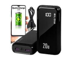 Blow PB30A Powerbank, 30000 mAh, Polymer, QC3.0, LED zaslon, Type-C