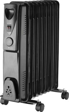 Volteno 7-rebrni oljni radiator 1500 W črne barve