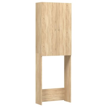 Vidaxl Omara za pralni stroj sonoma hrast 64x25,5x190 cm
