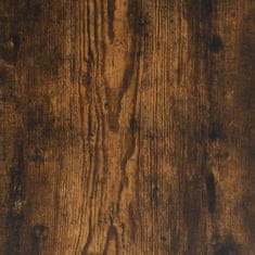 Vidaxl Pisalna miza dimljeni hrast 139x139x75 cm inženirski les