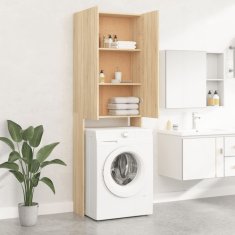 Vidaxl Omara za pralni stroj sonoma hrast 64x25,5x190 cm