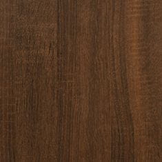 Greatstore Nočna omarica rjavi hrast 40x42x60 cm inženirski les