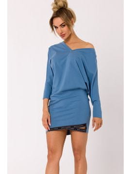 Made of Emotion Ženska mini obleka Grisante M732 modra