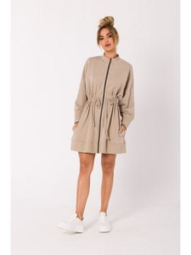 Made of Emotion Ženska mini obleka Olwelon M733 bež