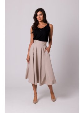 BeWear Žensko krilo midi Guinemrei B265 bež