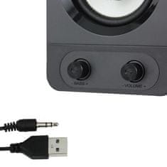 Esperanza Esperanza - 2.1 USB zvočnik z RGB LED v mavričnih barvah 