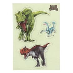 Dino World ASST | Glibbies gel nalepke, Tyrannosaurus rex, Compsoqnathus, Carnotaurus, 3 kos