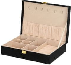 HOMESTYLING Škatla za nakit 28x19 cm črna KO-HZ1810080