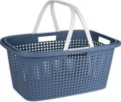 EXCELLENT Košara za perilo z ročaji 60 x 40 cm modra KO-Y54231150blue