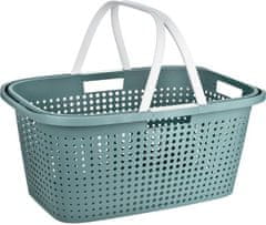EXCELLENT Košara za perilo z ročaji 60 x 40 cm zelena KO-Y54231150green