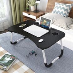 Severno Zložljiva miza za prenosni računalnik tableta črna