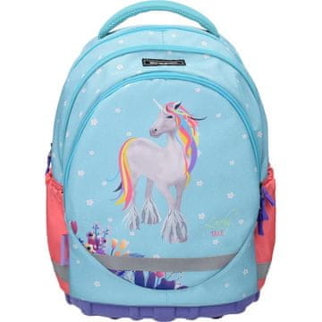 Street Šolski nahrbtnik Ergonomic Simple Unicorn z odsevniki in ojačanim dnom