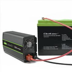 Qoltec Monolith pretvornik napetosti | 1000 W | 2000 W | 12 V do 230 V | Pure Sinus