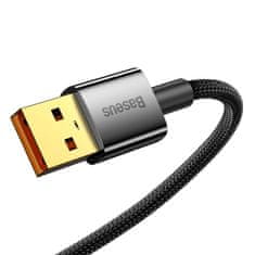 BASEUS Explorer Series podatkovni kabel USB-A/USB-C z inteligentnim izklopom, 100 W, 1 m, črna (CATS000201)