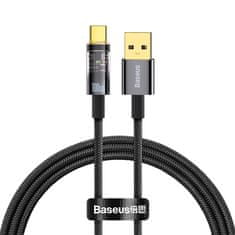 BASEUS Explorer Series podatkovni kabel USB-A/USB-C z inteligentnim izklopom, 100 W, 1 m, črna (CATS000201)
