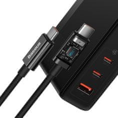 BASEUS GaN5 Pro adapter za hitro polnjenje 2x USB-C + USB-A 140W, črn (CCGP100201)