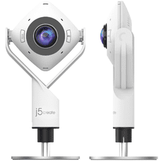J5CREATE spletna kamera, 360°, FHD, črno bela (JVCU360)