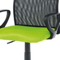 Autronic Pisarniški stol, tkanina MESH zelena / črna, plin.bat KA-B047 GRN