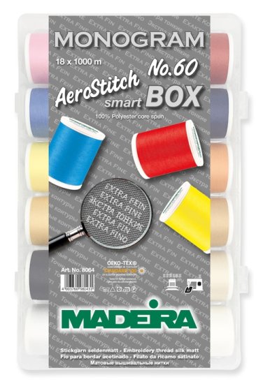 Madeira Set sukancev Smartbox Aerostitch št. 60, 18 sukancev