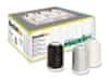 Madeira Set sukancev Coverlock/Overlock Box 3+1 Miniking - Black&White