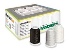 Madeira Set sukancev Coverlock/Overlock Box 3+1 Miniking - Black&White
