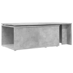 Vidaxl Klubska mizica betonsko siva 150x50x35 cm iverna plošča