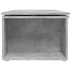 Vidaxl Klubska mizica betonsko siva 150x50x35 cm iverna plošča