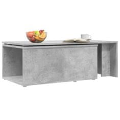 Vidaxl Klubska mizica betonsko siva 150x50x35 cm iverna plošča