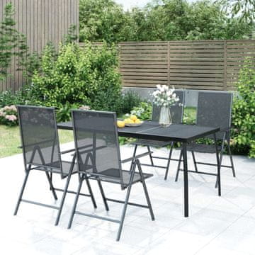Vidaxl vidaXL Vrtna miza antracit 165x80x72 cm jeklena mreža