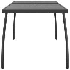 Vidaxl Vrtna miza antracit 165x80x72 cm jeklena mreža