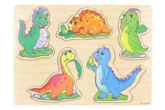 Lesena sestavljanka dinozavri
